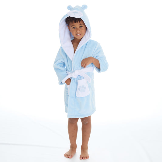Infant Boys Blue Teddy Bear Dressing Gown