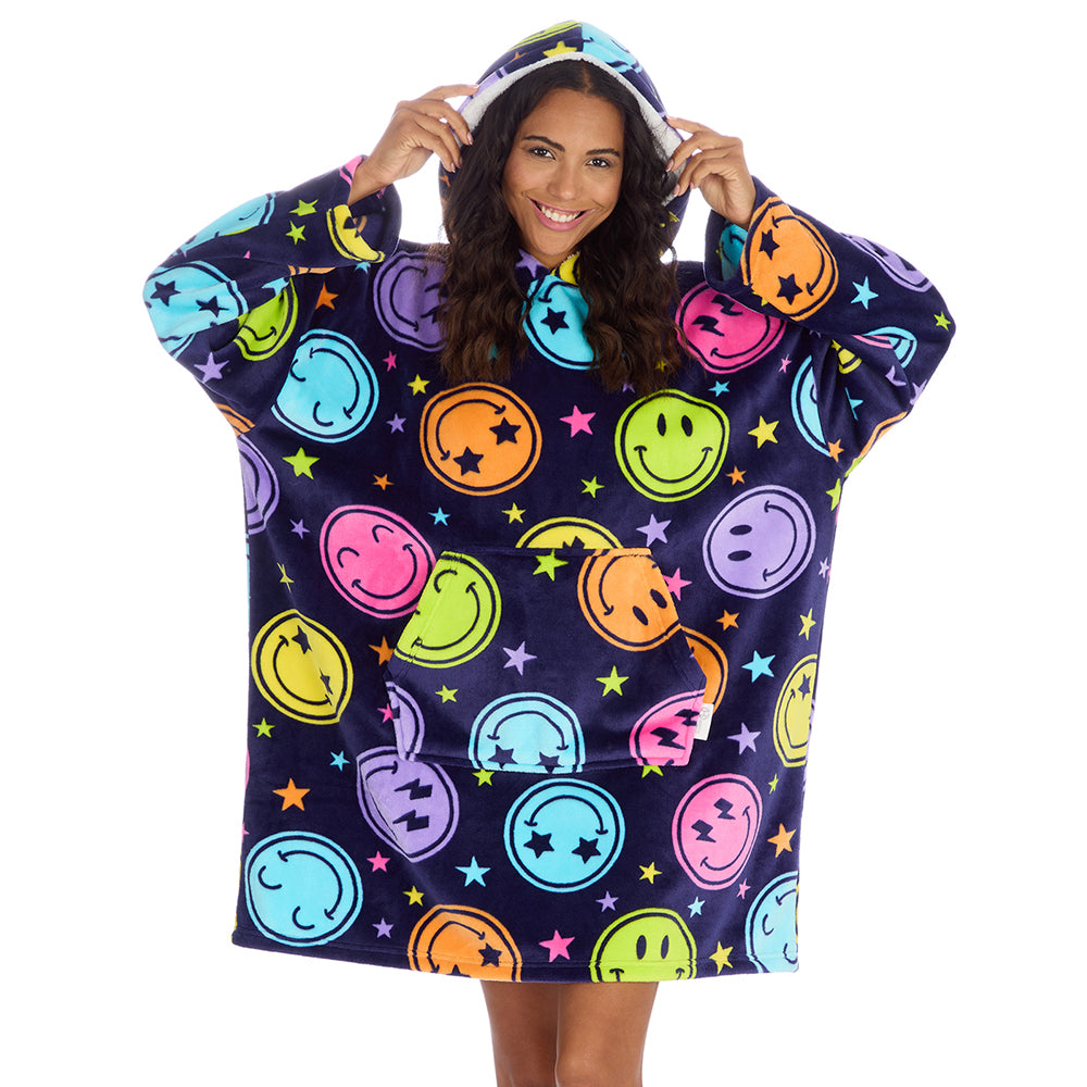 Ladies Smiley Blanket Hoodie