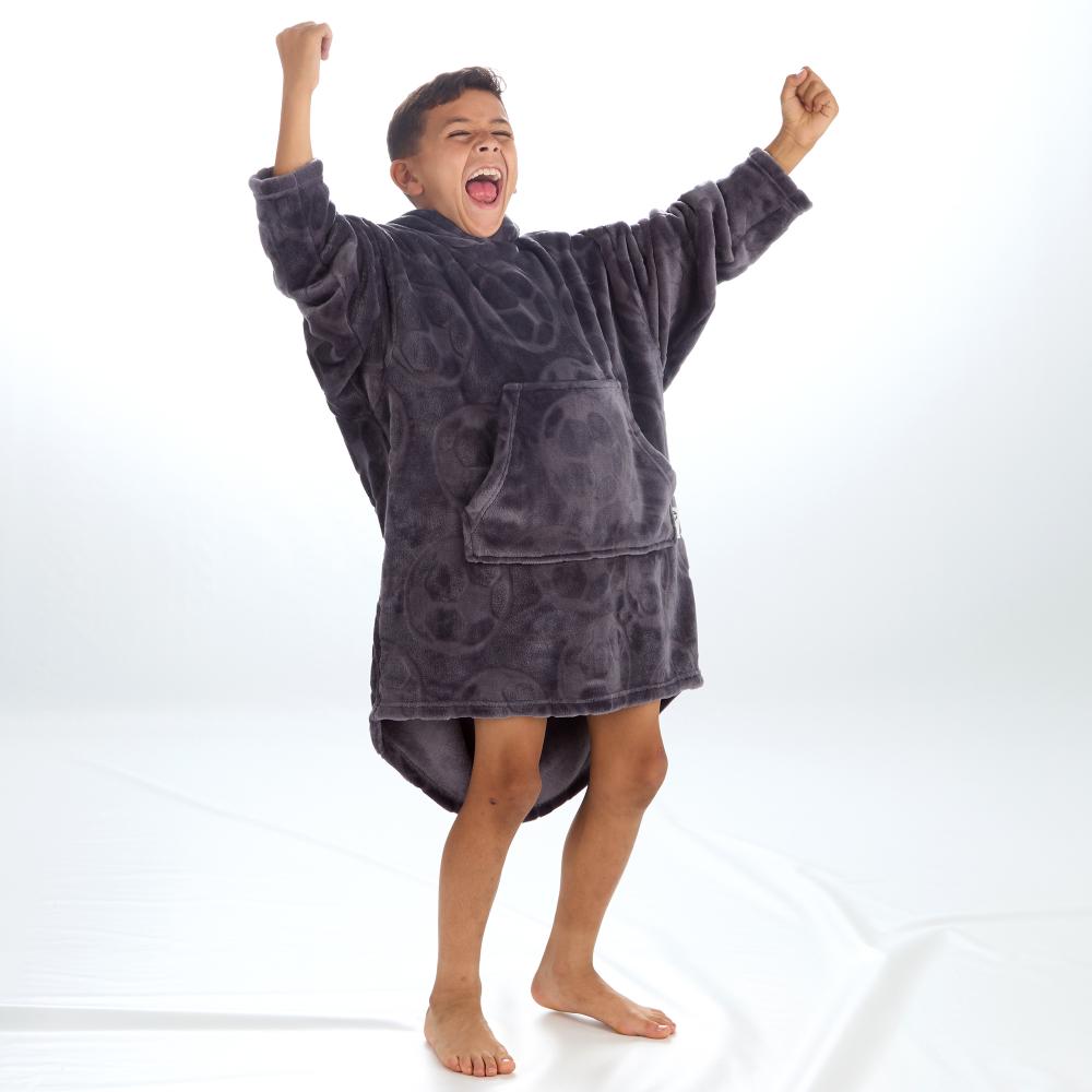 Boys Football Embossed Blanket Hoodie