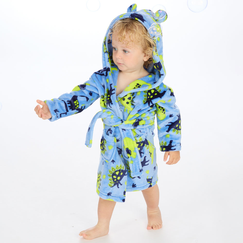 Baby Dino Bear Ears Dressing Gown