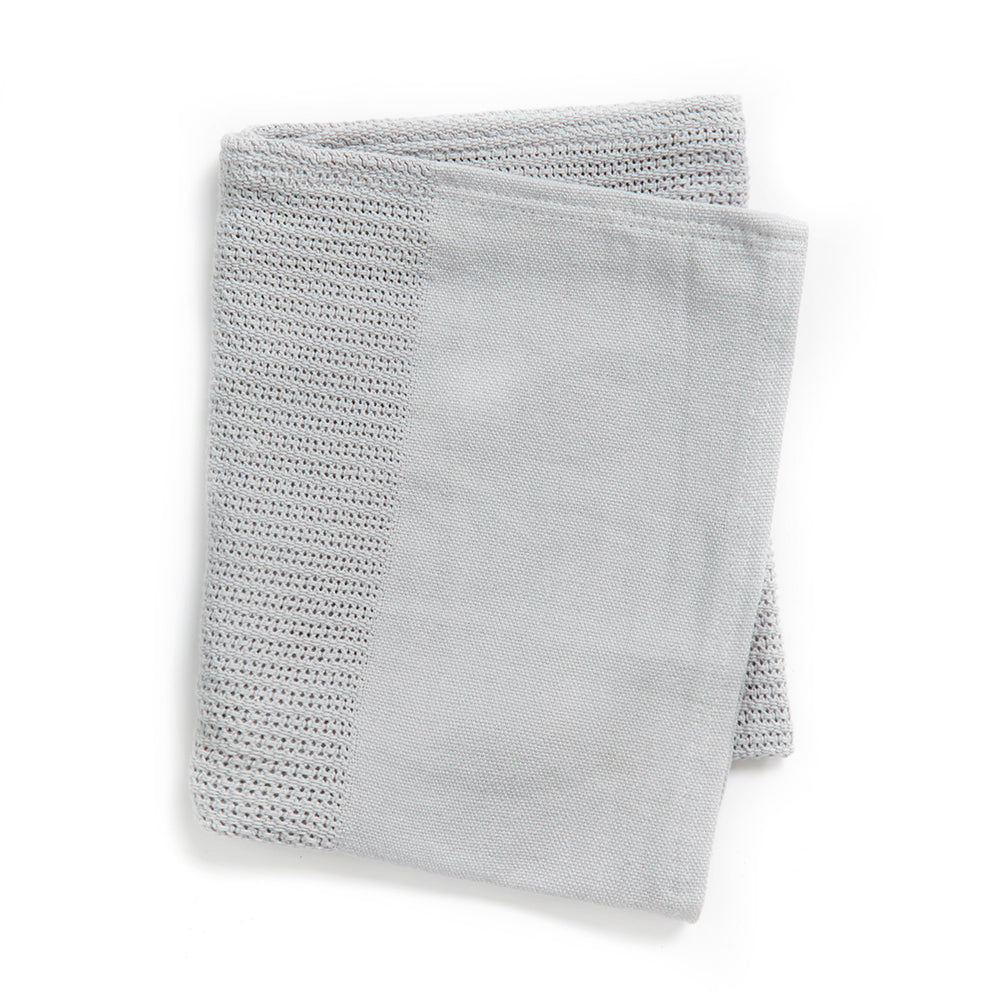 Baby Grey Cellular Panel 100% Cotton Blanket
