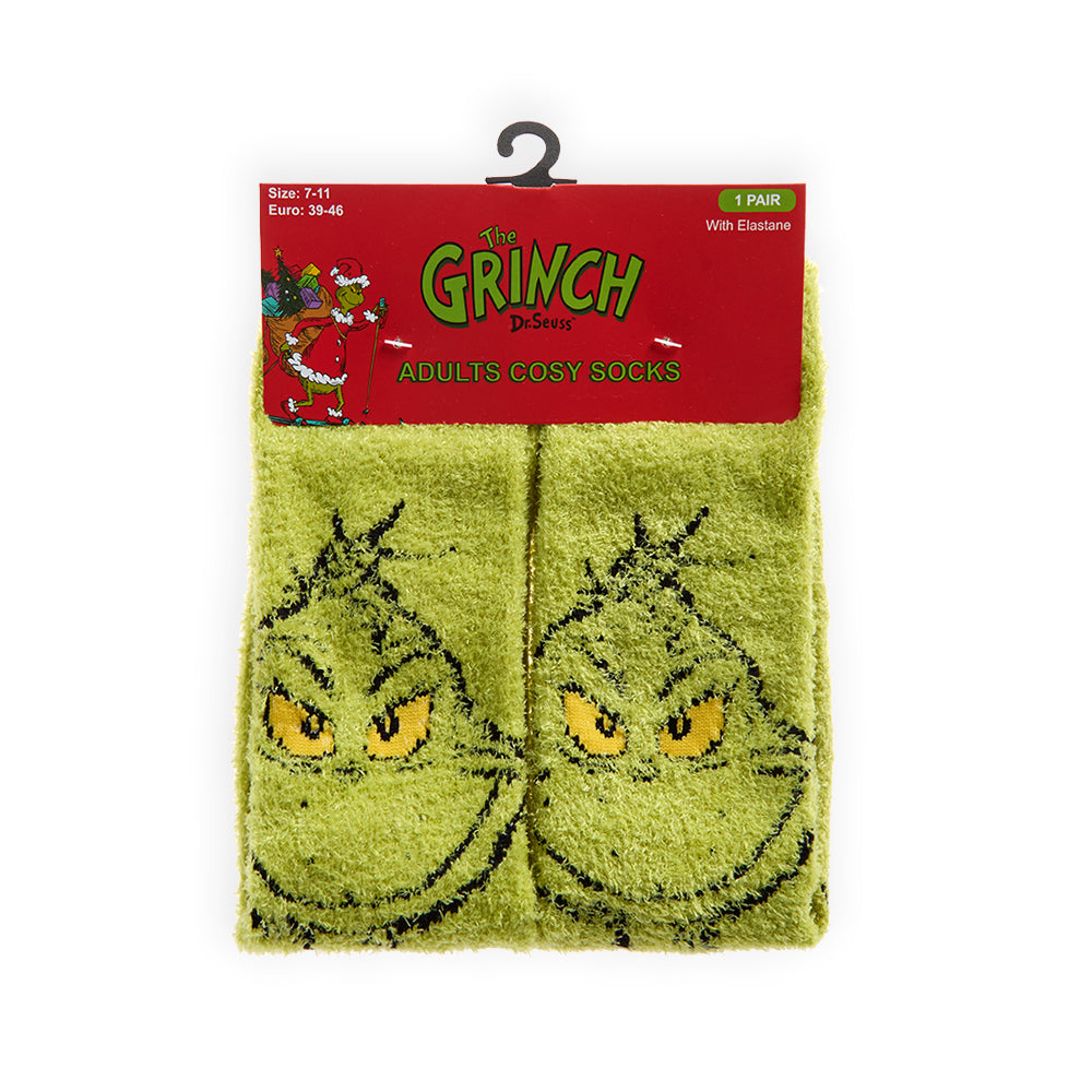 Mens The Grinch Fluffy Socks