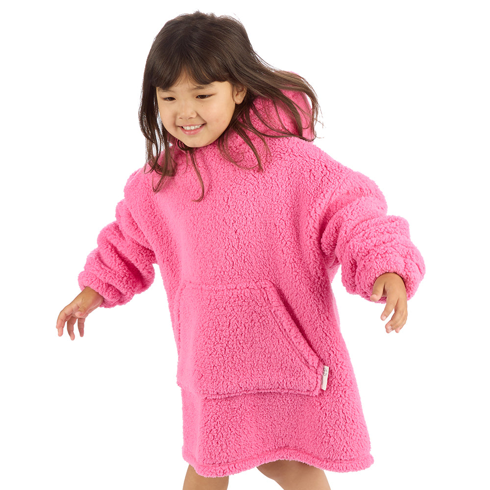 Infant Girls Bubblegum Teddy Fleece Blanket Hoodie