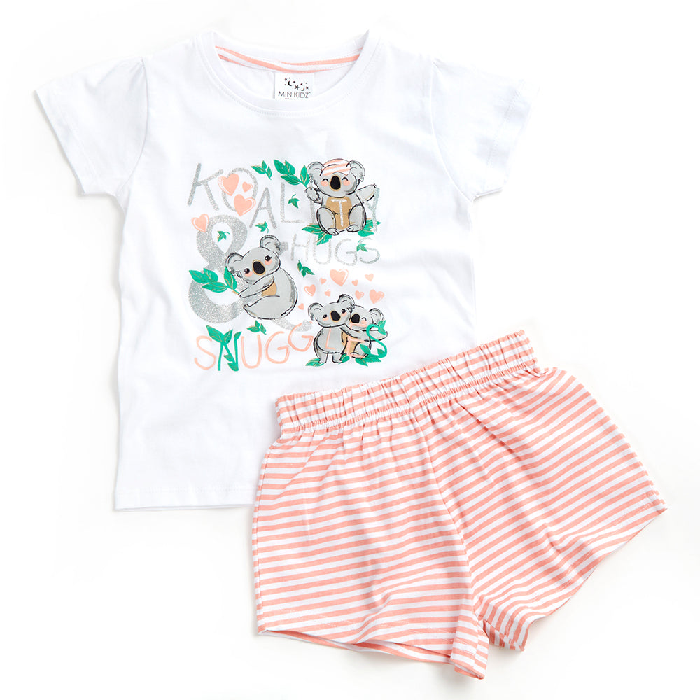 Infant Girls Koala Short Pyjama Set