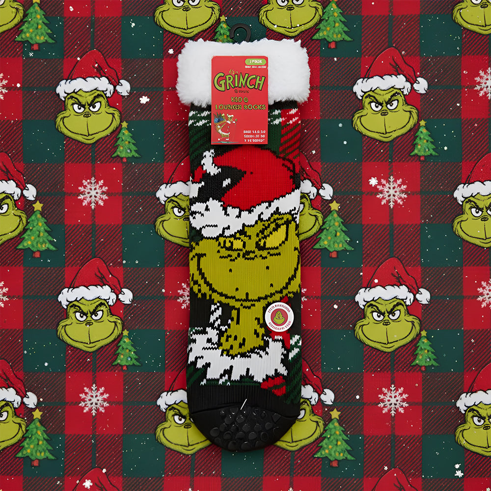Kids Grinch Chunky Slipper Socks
