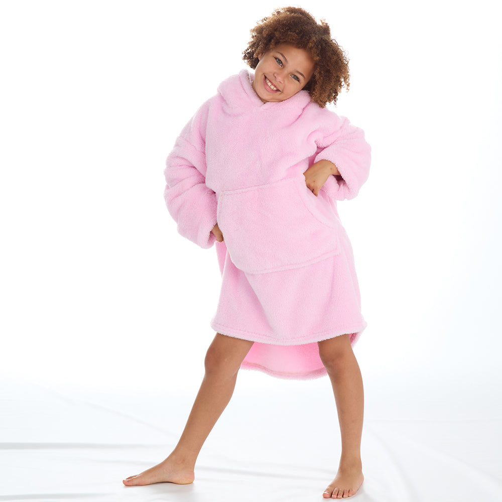 Girls Snuggle Pink Blanket Hoodie