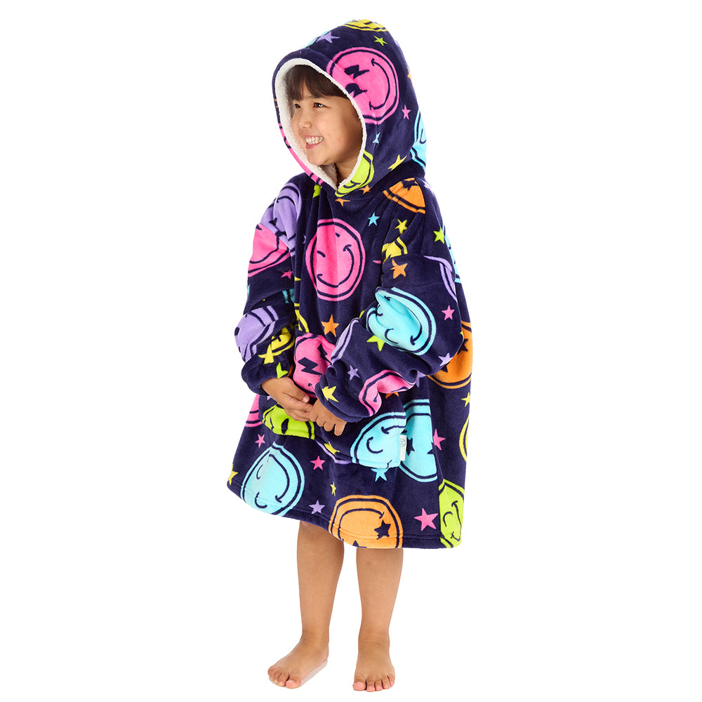 Infant Girls Smiley Blanket Hoodie