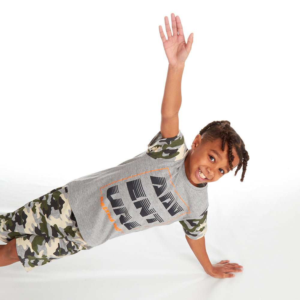 Boys Camouflage Short Pyjama Set