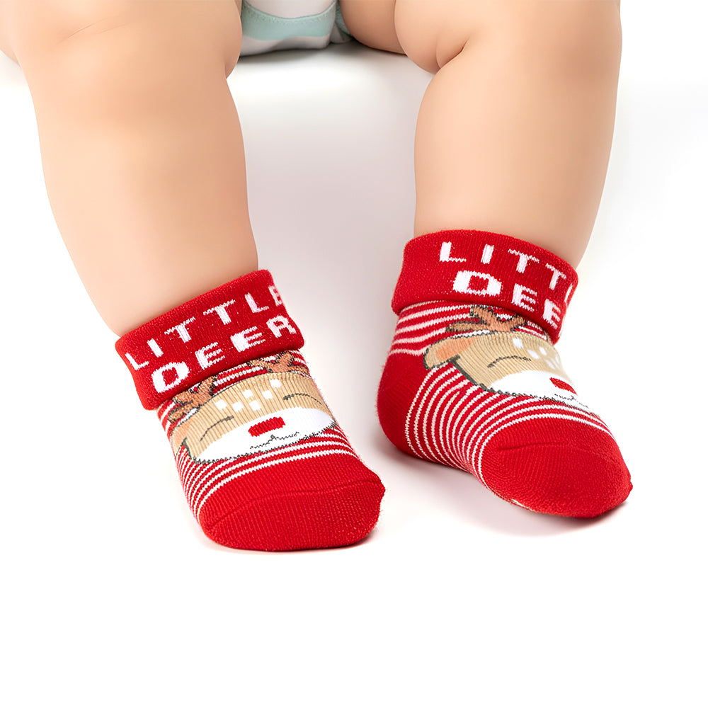 Baby Christmas Little Deer Socks in Gift Bag