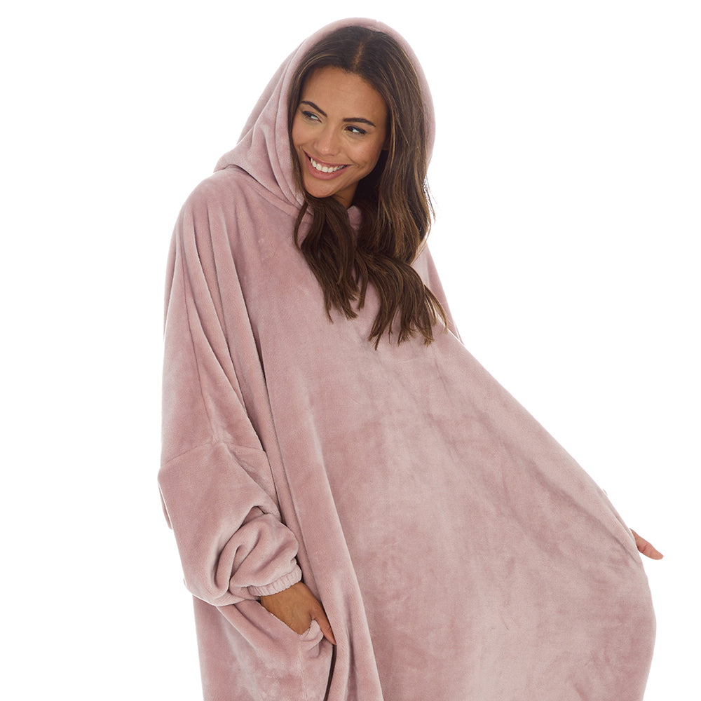 Ladies Champagne Longline Hooded Blanket