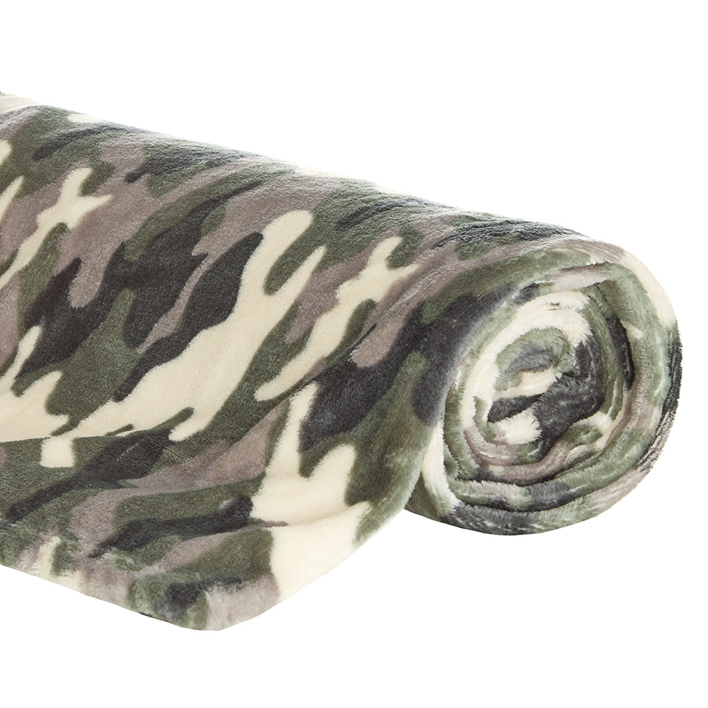 Boys Khaki Camouflage Blanket