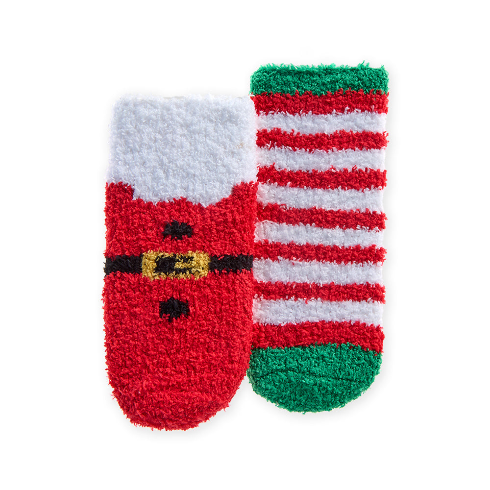 Baby 2 Pairs Christmas Santa Claus Cosy Socks