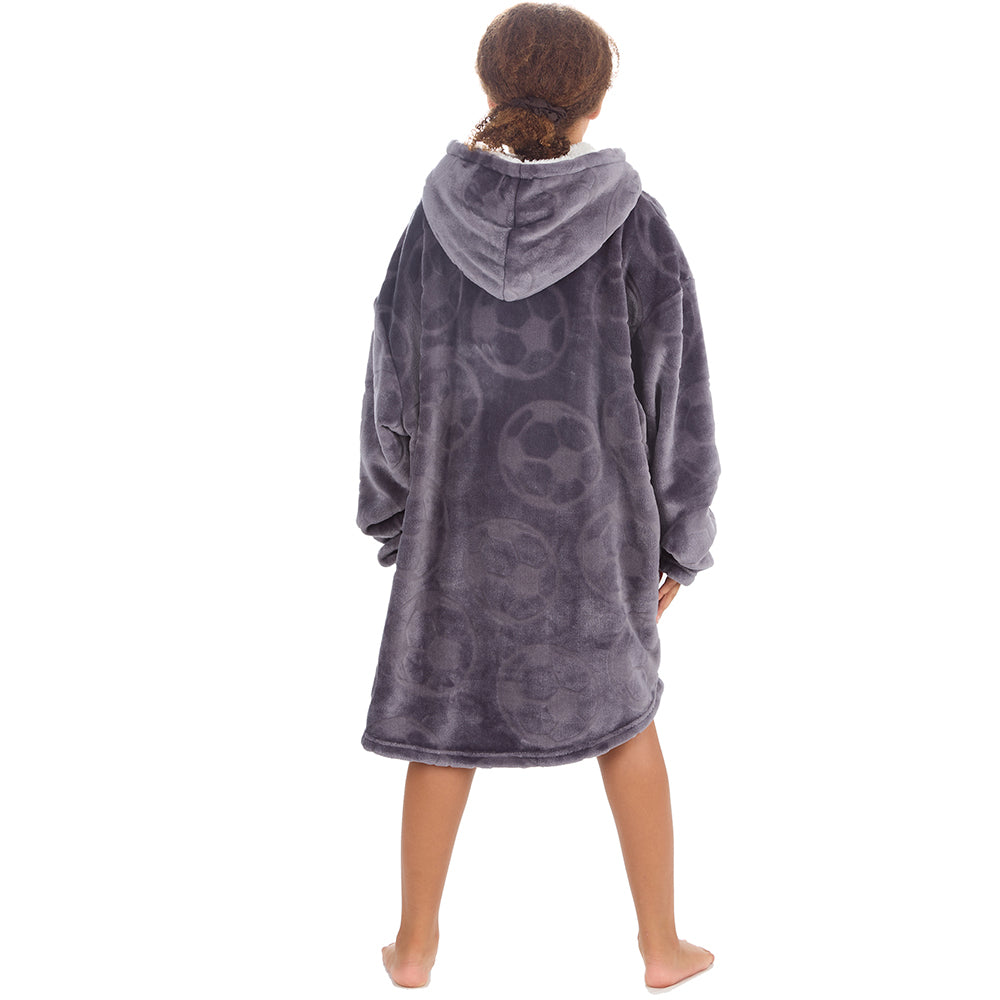 Girls Football Embossed Blanket Hoodie