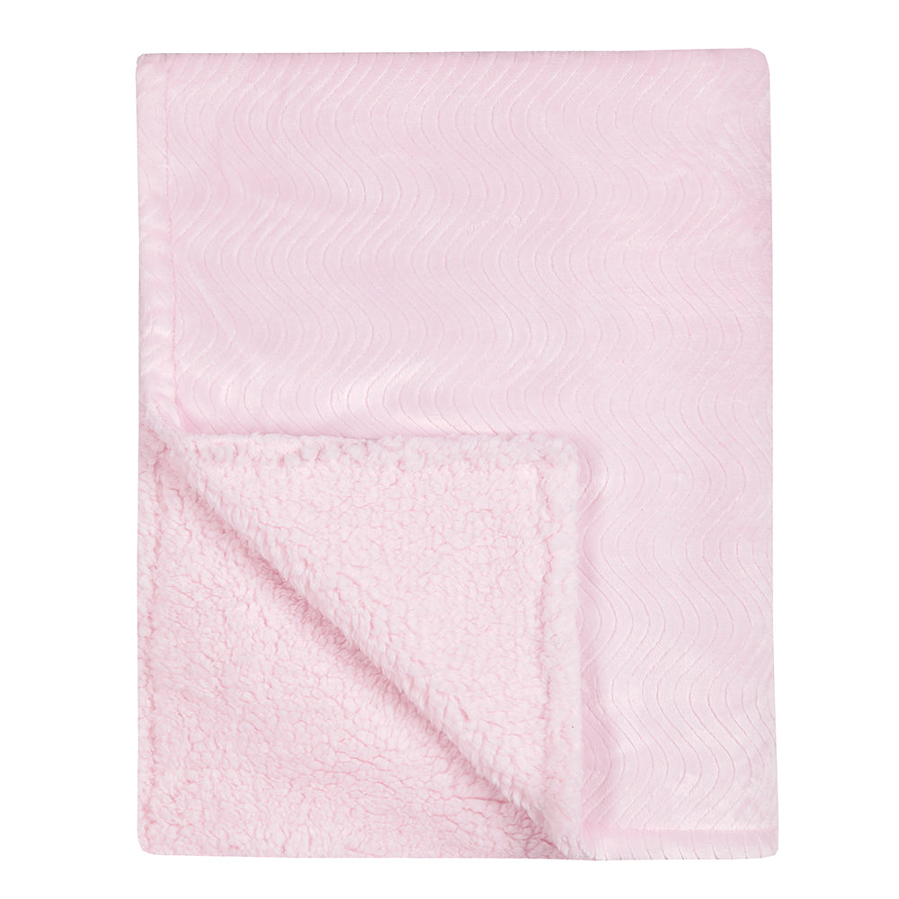 Baby Pink Reversible Sherpa Blanket