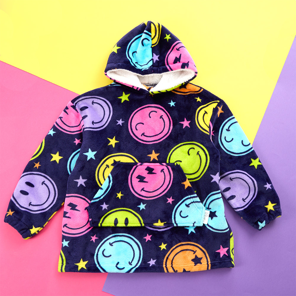 Infant Girls Smiley Blanket Hoodie