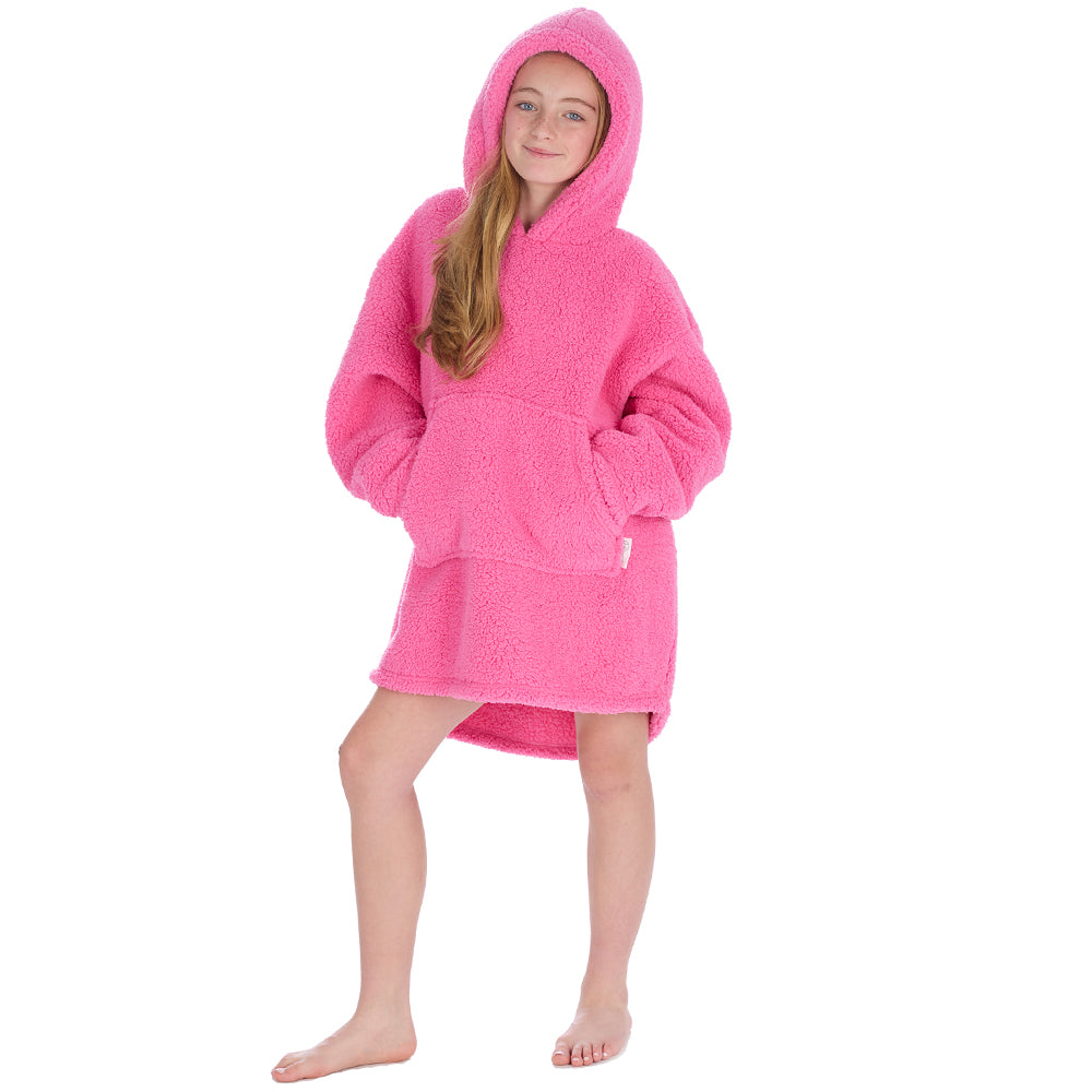 Girls Bubblegum Teddy Fleece Blanket Hoodie