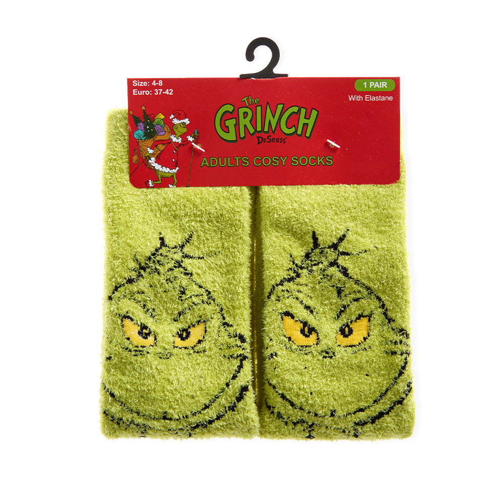 Ladies The Grinch Fluffy Socks