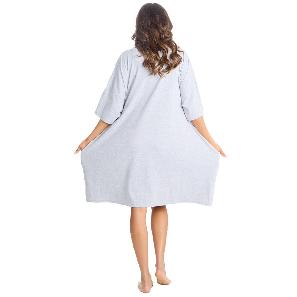 Ladies Relax Grey Oversize Sleep Tee