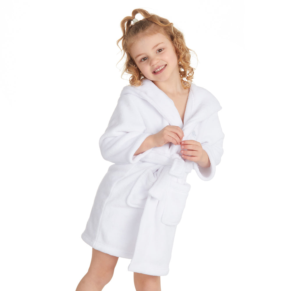 Infant Girls White Bear Ears Dressing Gown