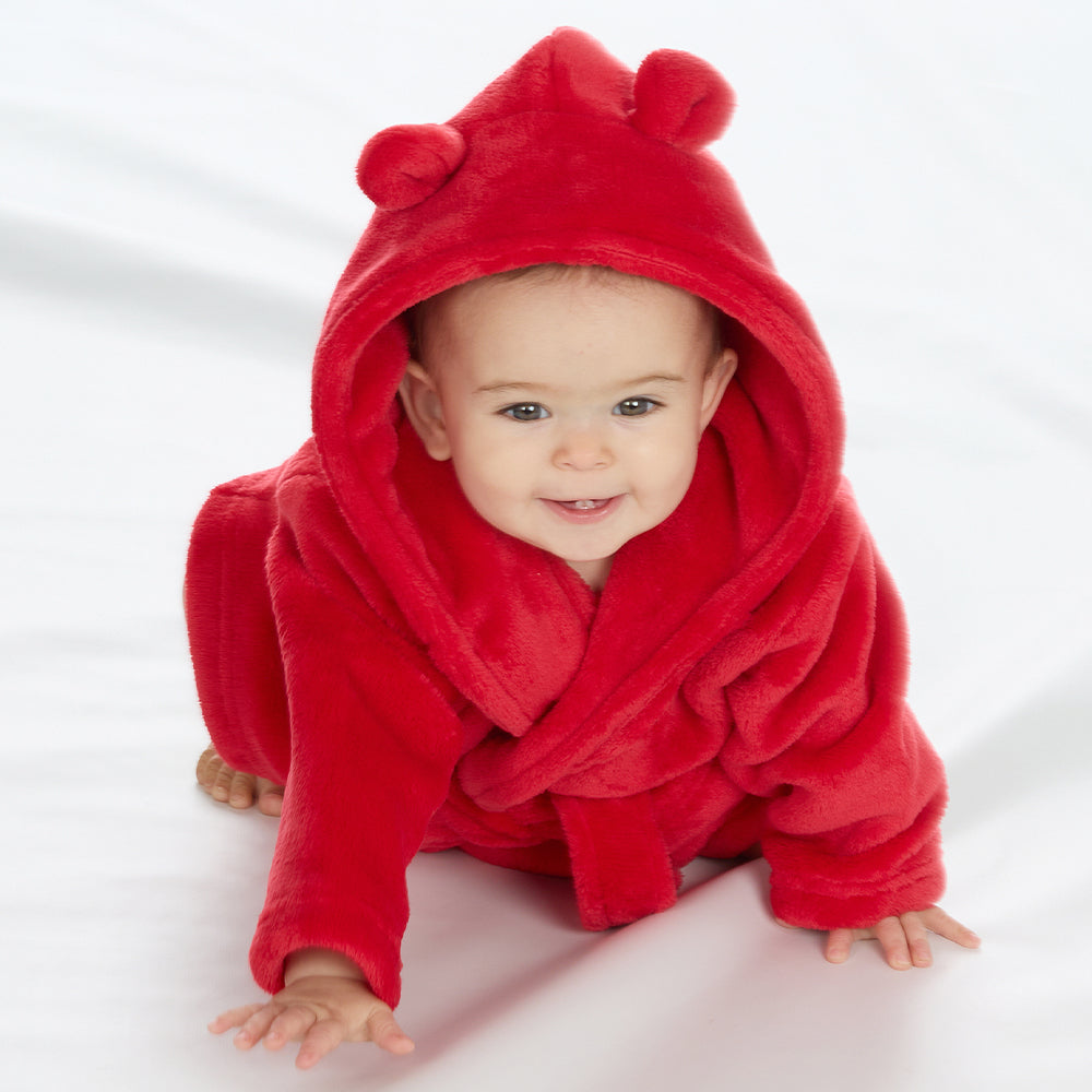 Baby Red Bear Ears Dressing Gown