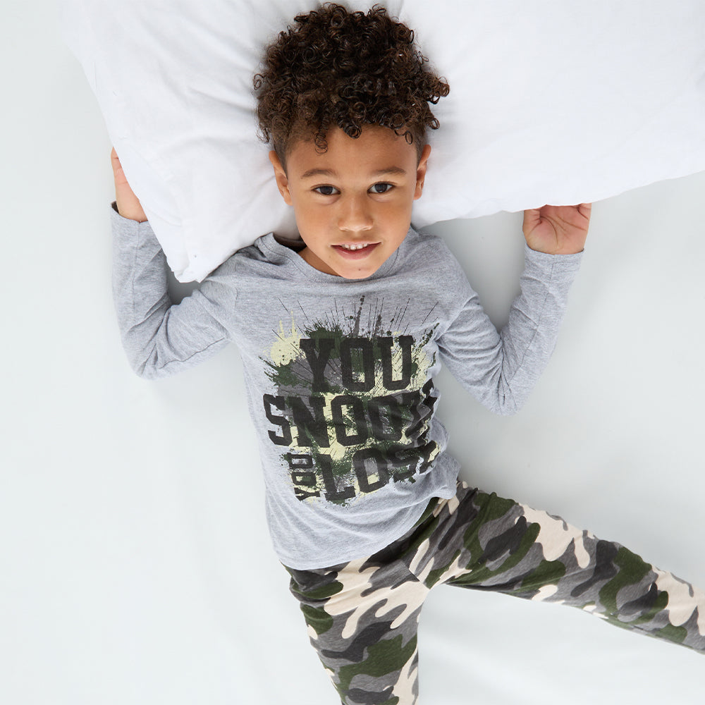 Boys Camouflage Long Pyjama Set
