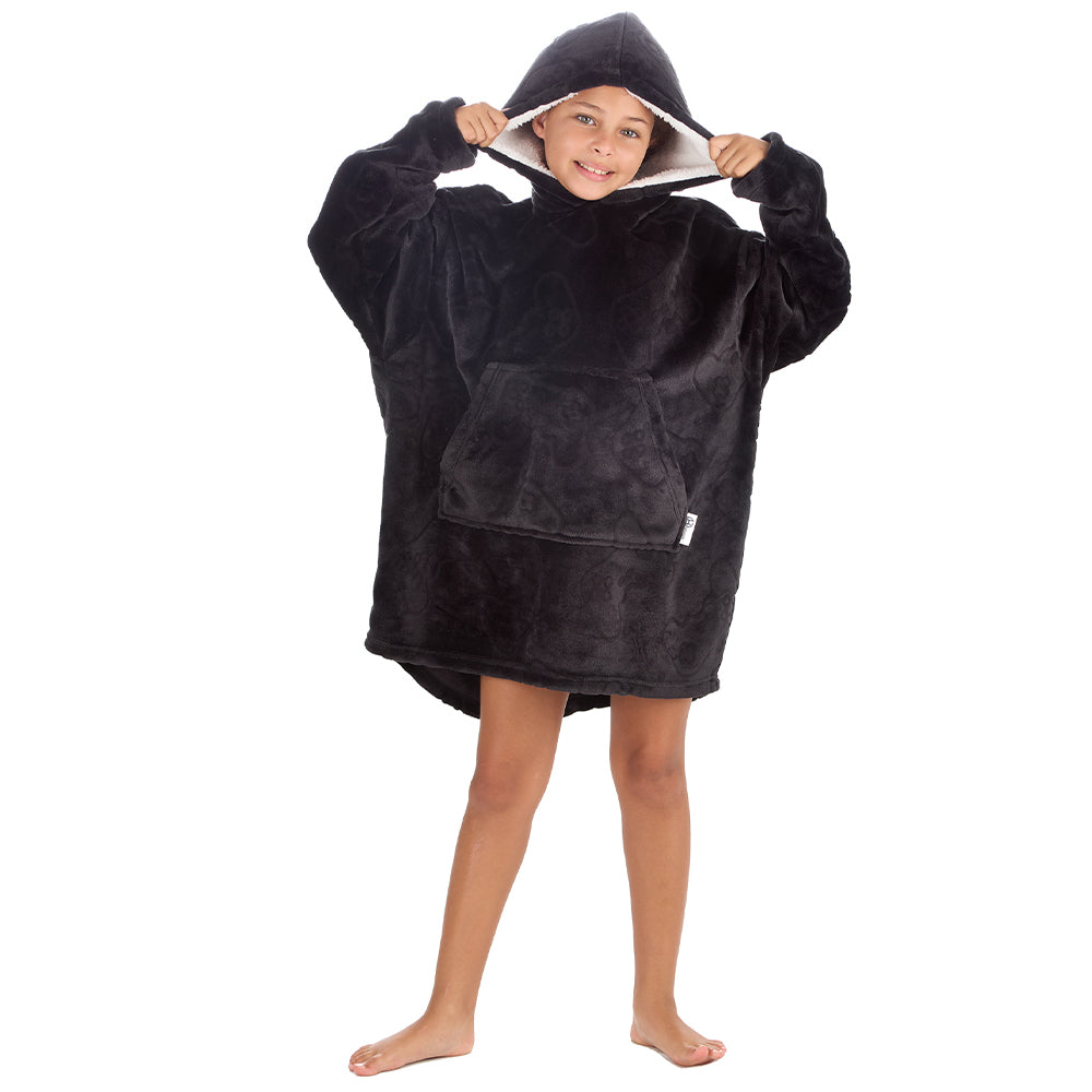 Girls Gaming Embossed Blanket Hoodie