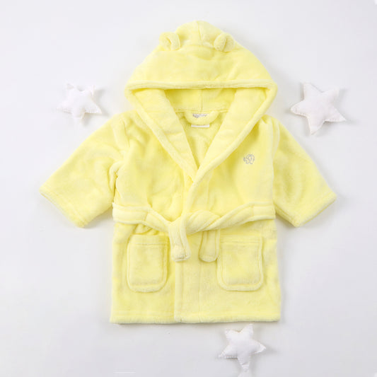 Baby Lemon Bear Ears Dressing Gown