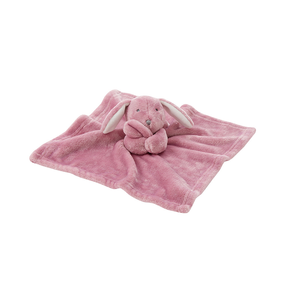 Baby Toddler Dusky Pink Bunny Comforter 