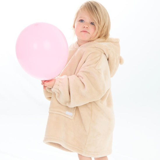 Toddler Bear Ears Toffee Blanket Hoodie