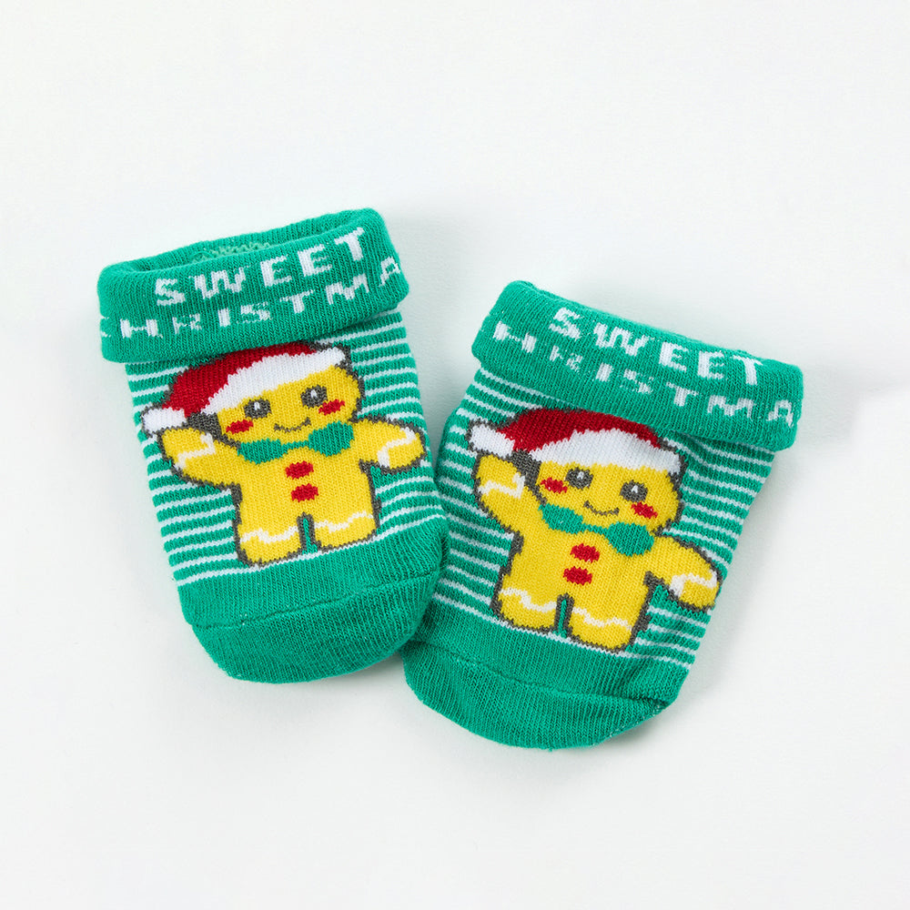 Baby Christmas Cookie Socks in Gift Bag