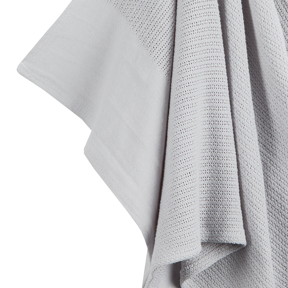 Baby Grey Cellular Panel 100% Cotton Blanket