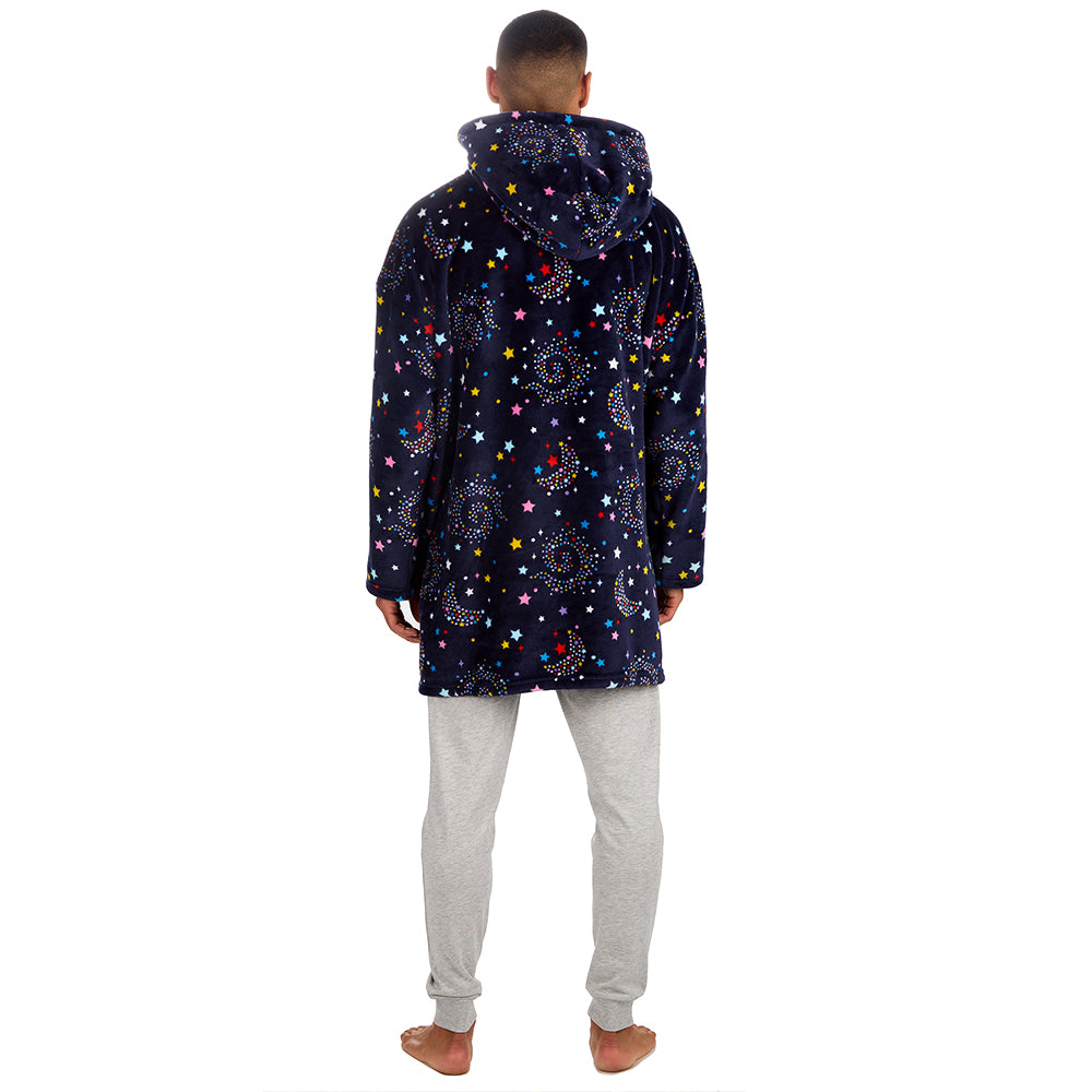 Mens Galaxy Navy Blanket Hoodie