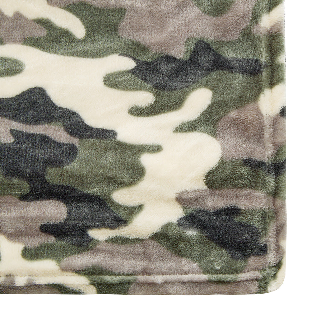 Boys Khaki Camouflage Blanket
