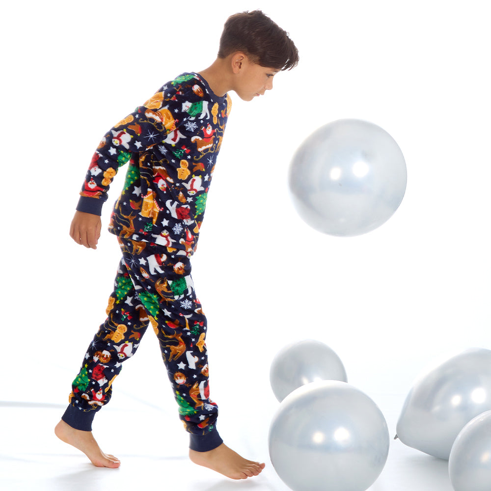Boys Christmas Fleece Pyjama Set