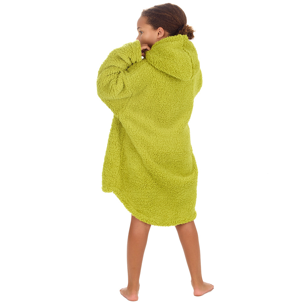 Girls Grinch Sherpa Blanket Hoodie