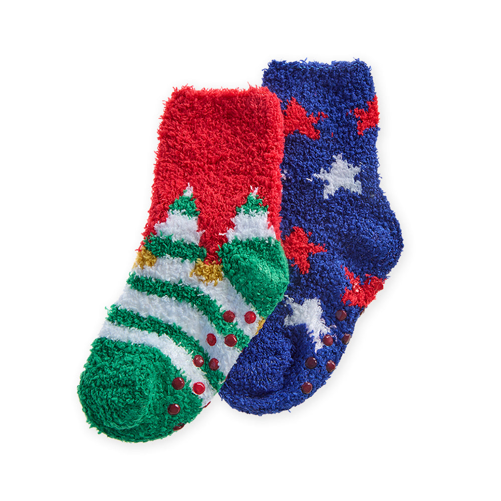 Baby 2 Pairs Christmas Elf Cosy Socks