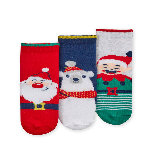 Baby 3 Pairs Christmas Characters Cotton Socks