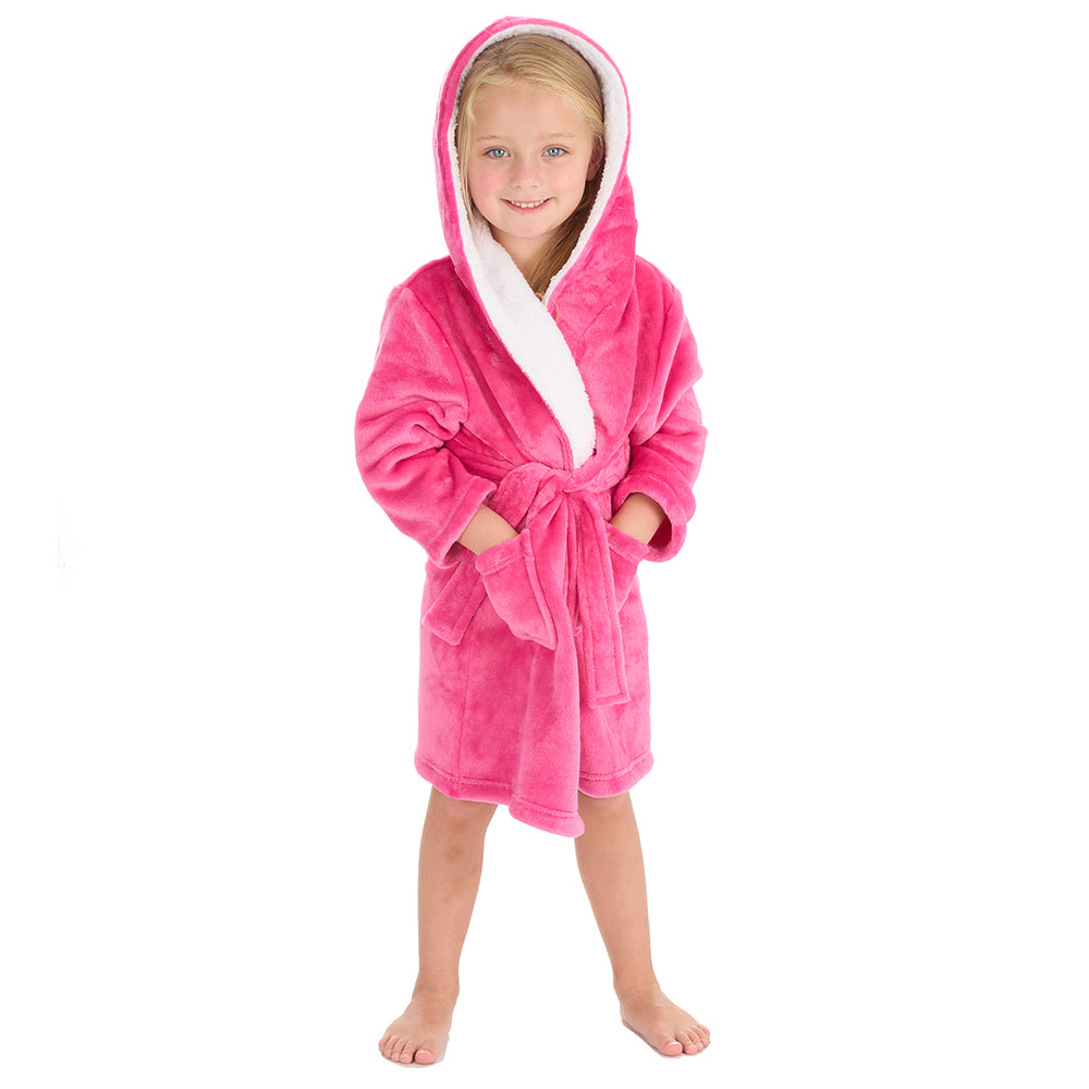 Kids Girls Hot Pink Dressing Gown