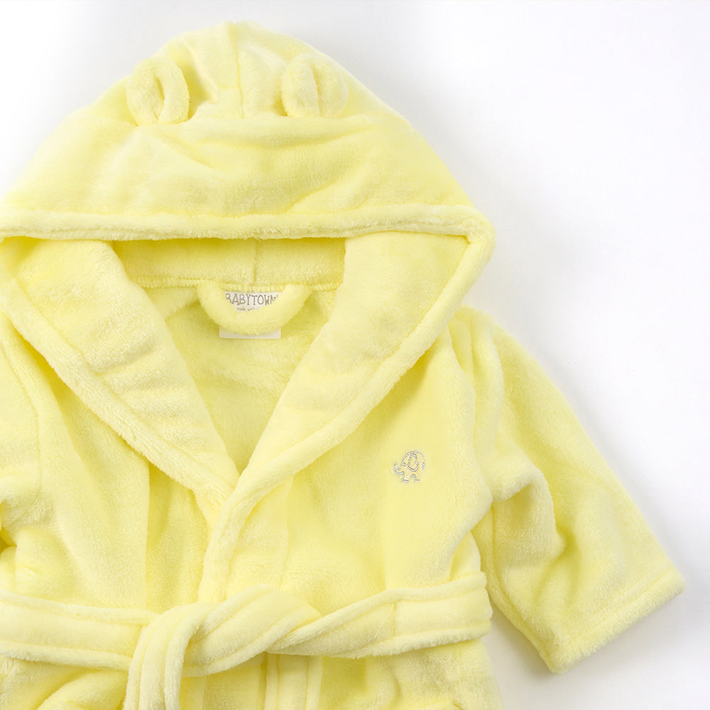 Baby Lemon Bear Ears Dressing Gown