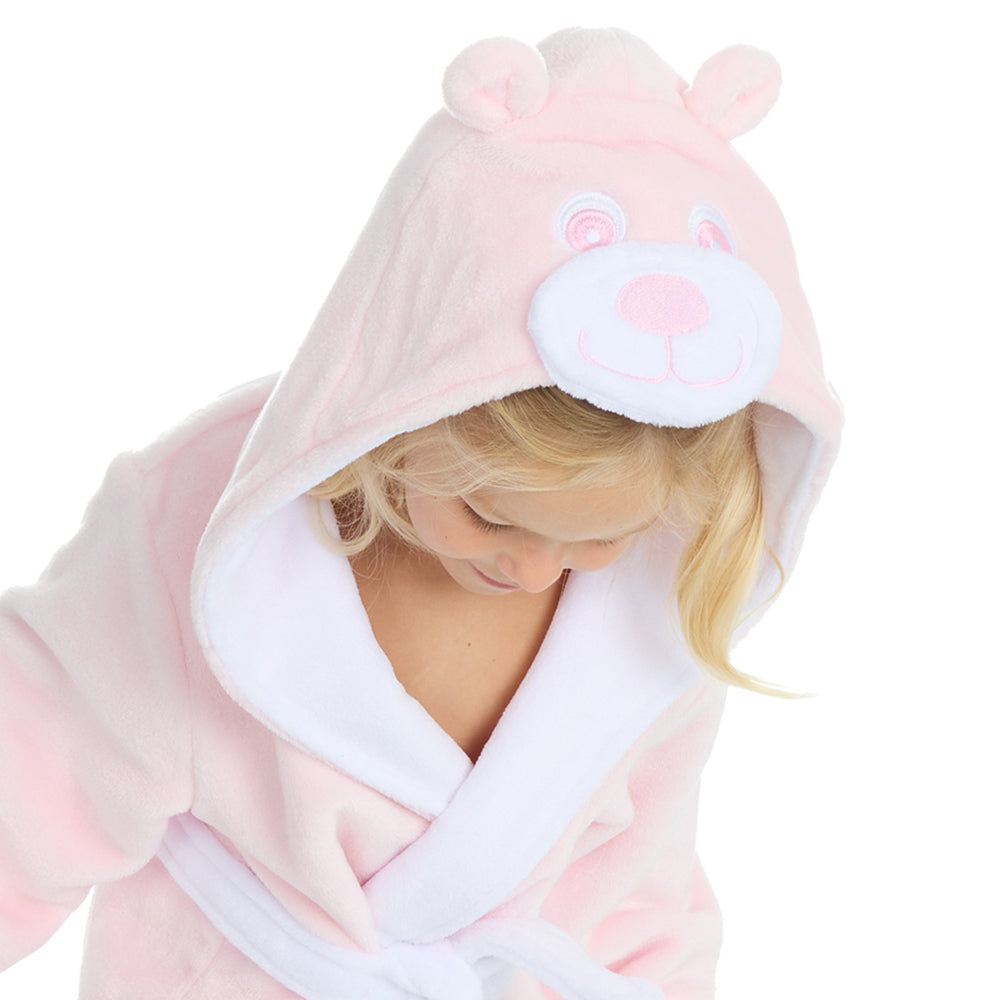 Infant Girls Pink Teddy Bear Dressing Gown