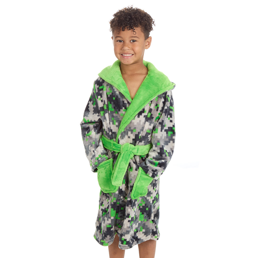 Infant Boys Pixel Dressing Gown