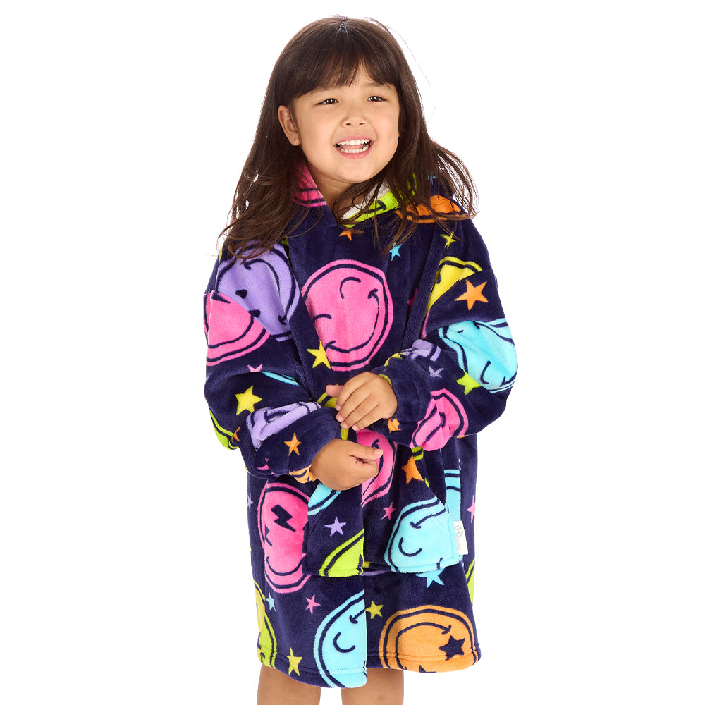 Infant Girls Smiley Blanket Hoodie