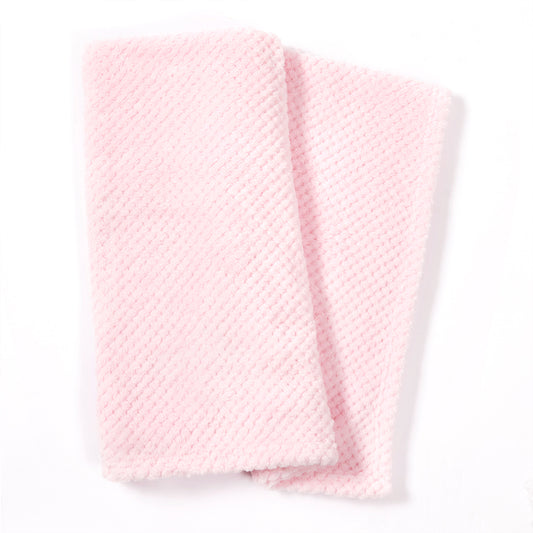 Baby Pink Waffle Plush Blanket