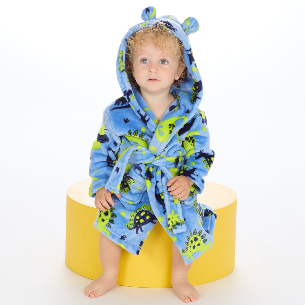 Baby Dino Bear Ears Dressing Gown