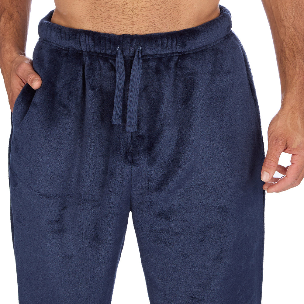 Mens Raglan Blue Fleece Pyjama Set