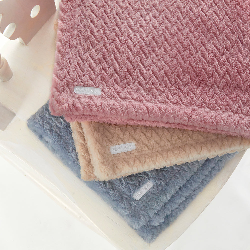 Baby Toddlers Dusky Blue Fluffy Blanket 
