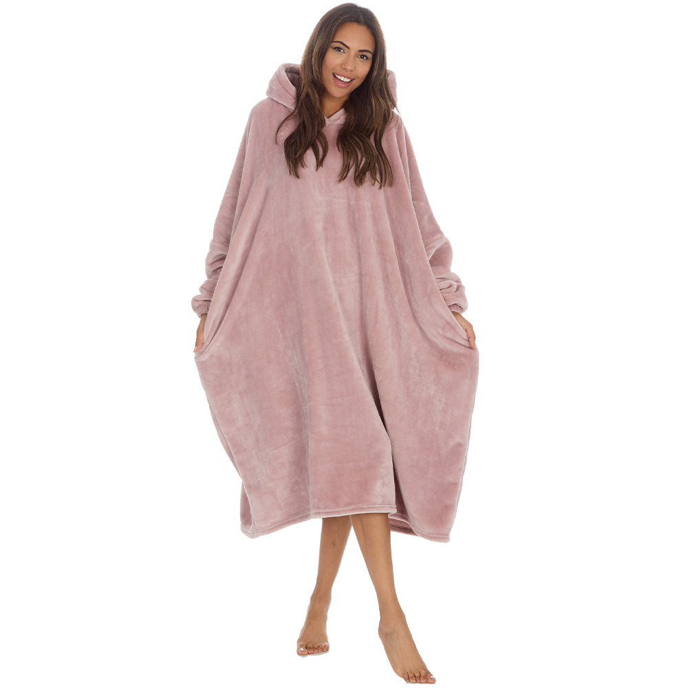 Ladies Champagne Longline Hooded Blanket