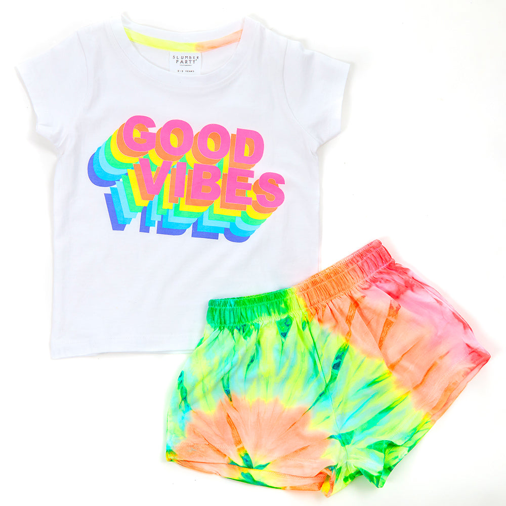 Infant Girls Good Vibes Short Pyjama Set