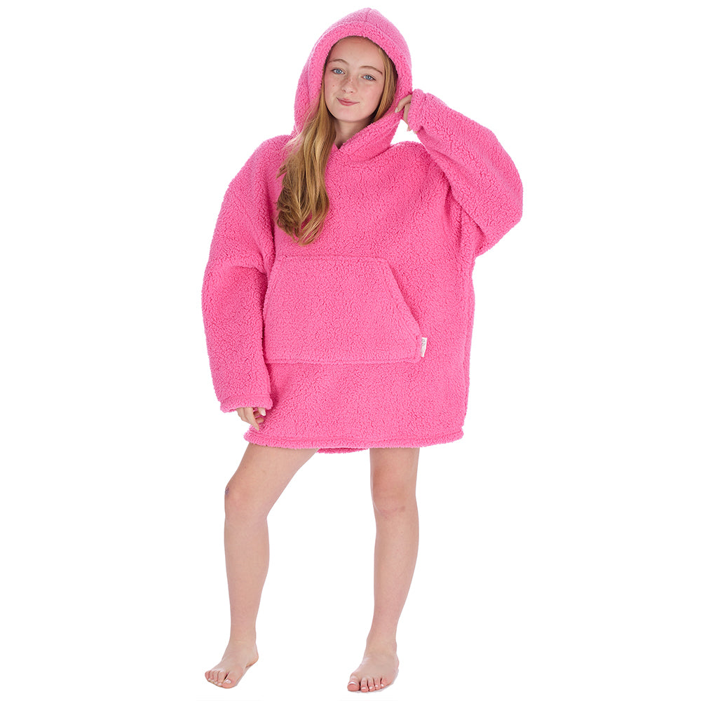 Girls Bubblegum Teddy Fleece Blanket Hoodie