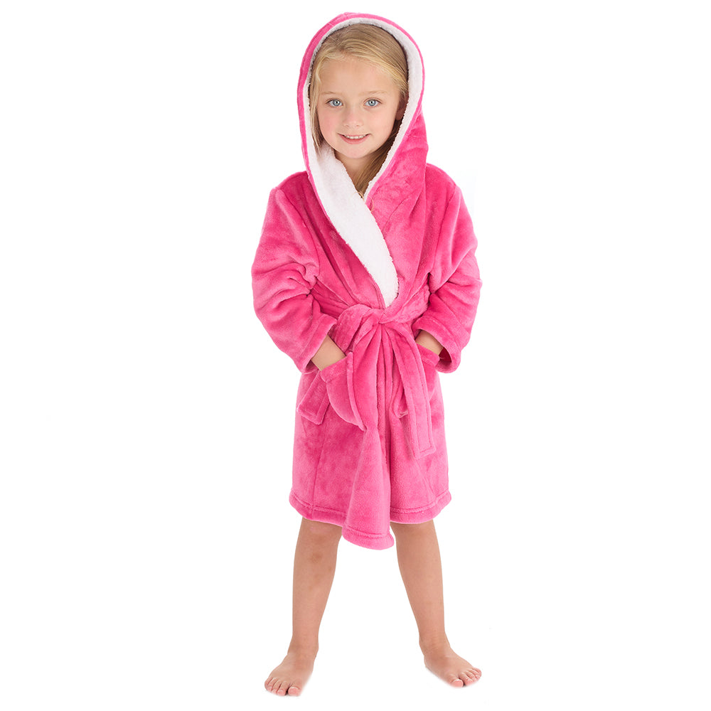 Kids Girls Hot Pink Dressing Gown